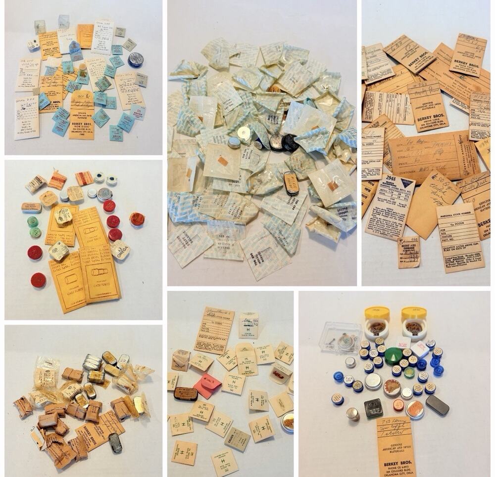 Vintage Watchmaker Parts Estate Lot - Genuine Elgin, Bulova, Seiko, Gruen 270+